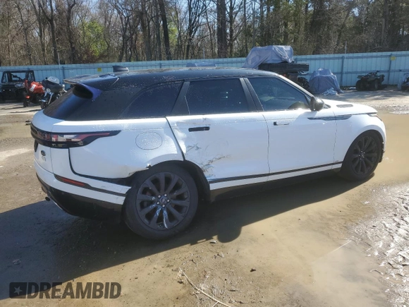 2018 Land Rover Range Rover Velar R-Dynamic HSE with VIN SALYM2RV6JA705357, listed as a Copart auction lot 46335285 with 56,805 mi miles and Salvage Title. Bid and sale history available at carsss.com. Image 3.