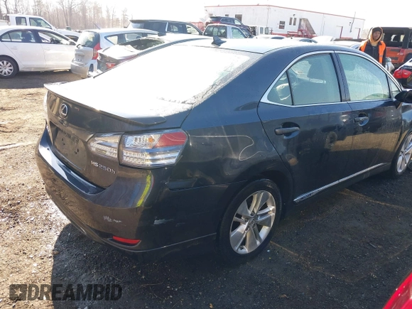 2010 Lexus HS 250h with VIN JTHBB1BA1A2020373, listed as a IAAI auction lot 41644953 with 221,122 mi miles and . Bid and sale history available at DreamBid. Image 4.