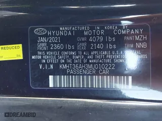 2021 Hyundai Veloster N with VIN KMHT36AH3MU010222, listed as a IAAI auction lot 41754524 with 25,128 mi miles. Bid and sale history available at carsss.com. Image 9.