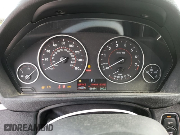2016 BMW 3 Series 328i xDrive z VIN WBA8E3C57GK501878, wystawiony jako Copart lot #85206404 z przebiegiem 116 074 mil mil oraz Szkoda całkowita • Salvage title. Historia ofert i sprzedaży dostępna na DreamBid. Obrazek 9.
