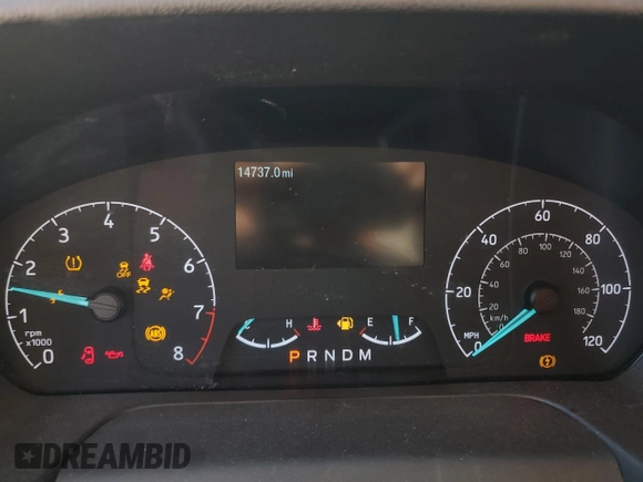 2023 Ford Transit Cargo with VIN 1FTBR1Y83PKA55264, listed as a Copart auction lot 56707125 with 14,737 mi miles and Clean title. Bid and sale history available at DreamBid. Image 9.