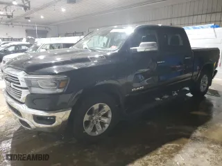 2021 Ram 1500 Laramie with VIN 1C6SRFJTXMN637830, listed as a Copart auction lot 46152615 with 51,594 mi miles and Salvage Title. Bid and sale history available at carsss.com. Image 1.