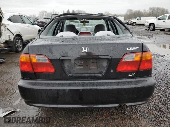 2000 Honda Civic LX with VIN JHMEJ6675YS001797, listed as a Copart auction lot 45910085 with 71,199 mi miles and Clean Title. Bid and sale history available at carsss.com. Image 6.