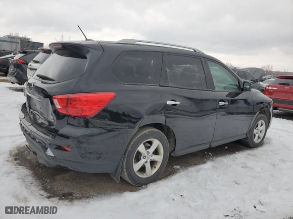 2017 Nissan Pathfinder S with VIN 5N1DR2MMXHC690751, listed as a Copart auction lot 85659354 with 278,727 mi miles and Salvage Title. Bid and sale history available at carsss.com. Image 3.