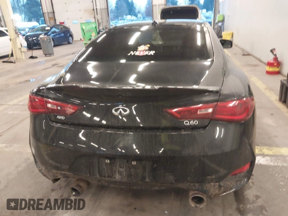 2018 Infiniti Q60 Luxe with VIN JN1EV7EL1JM393037, listed as a IAAI auction lot 41308526 with 54,065 mi miles and . Bid and sale history available at DreamBid. Image 16.