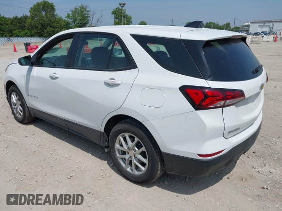 2024 Chevrolet Equinox LS with VIN 3GNAXHEG4RL278573, listed as a IAAI auction lot 42514554 with 57,581 mi miles and . Bid and sale history available at DreamBid. Image 3.