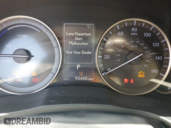 2018 Lexus ES 300h with VIN JTHBW1GG4J2192821, listed as a Copart auction lot 60351495 with 95,460 mi miles and Salvage title. Bid and sale history available at DreamBid. Image 9.