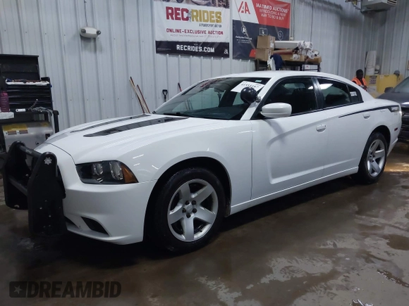 2012 Dodge Charger Police with VIN 2C3CDXAG1CH304612, listed as a IAAI auction lot 41555187 with 183,121 mi miles. Bid and sale history available at carsss.com. Image 2.