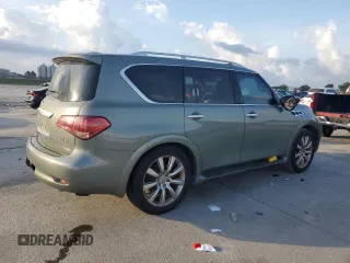 2012 Infiniti QX56 7-passenger with VIN JN8AZ2NF7C9515536, listed as a Copart auction lot 54954855 with Not Provided miles and Salvage Title. Bid and sale history available at carsss.com. Image 3.