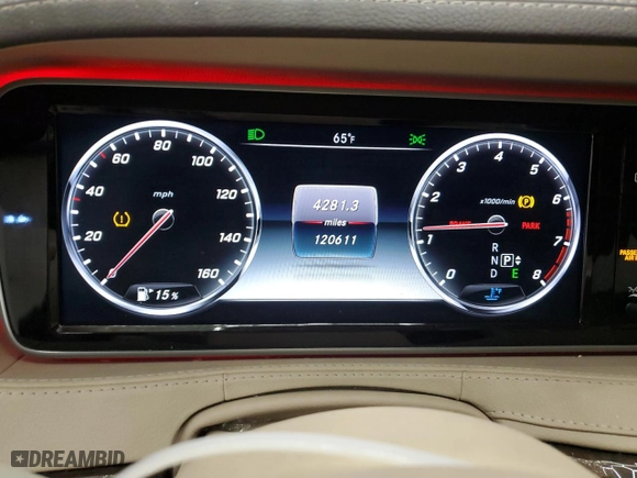 2015 Mercedes-Benz S-Class S 550 with VIN WDDUG8CB2FA194757, listed as a Copart auction lot 49328015 with 120,611 mi miles and Clean Title. Bid and sale history available at carsss.com. Image 9.