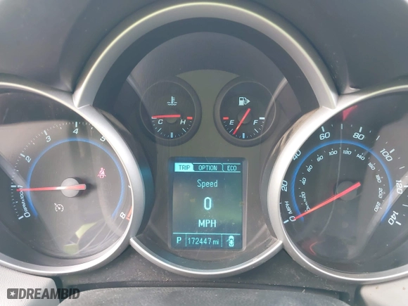 2014 Chevrolet Cruze ECO with VIN 1G1PH5SB9E7293326, listed as a IAAI auction lot 39634650 with 172,447 mi miles. Bid and sale history available at carsss.com. Image 7.