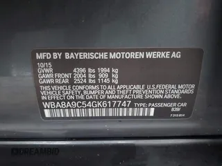 2016 BMW 3 Series 320i z VIN WBA8A9C54GK617747, wystawiony jako IAAI lot #42342518 z przebiegiem Nie podano mil oraz . Historia ofert i sprzedaży dostępna na DreamBid. Obrazek 9.