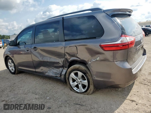 2017 Toyota Sienna LE Auto Access Seat with VIN 5TDKZ3DC5HS885101, listed as a Copart auction lot 59471975 with 117,696 mi miles and Salvage title. Bid and sale history available at DreamBid. Image 2.