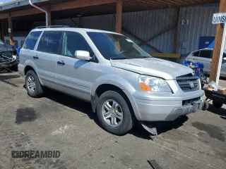 2005 Honda Pilot EX with VIN 5FNYF18445B052433, listed as a Copart auction lot 53130275 with 209,053 mi miles and Salvage Title. Bid and sale history available at carsss.com. Image 4.