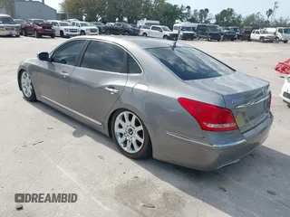 2011 Hyundai Equus Signature with VIN KMHGH4JF7BU040004, listed as a IAAI auction lot 41729796 with 129,950 mi miles and . Bid and sale history available at DreamBid. Image 3.