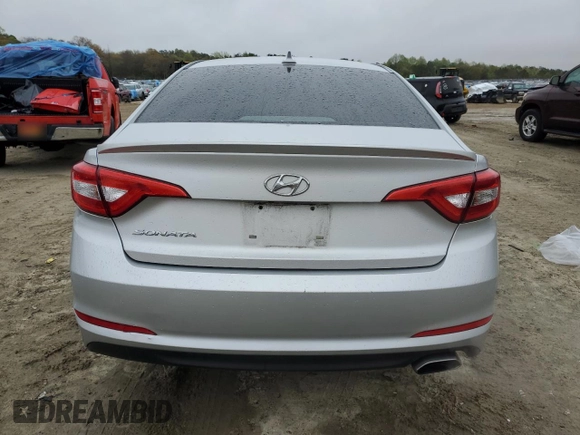 2015 Hyundai Sonata SE with VIN 5NPE24AF8FH154719, listed as a Copart auction lot 52802045 with 106,257 mi miles and Salvage Title. Bid and sale history available at DreamBid. Image 6.