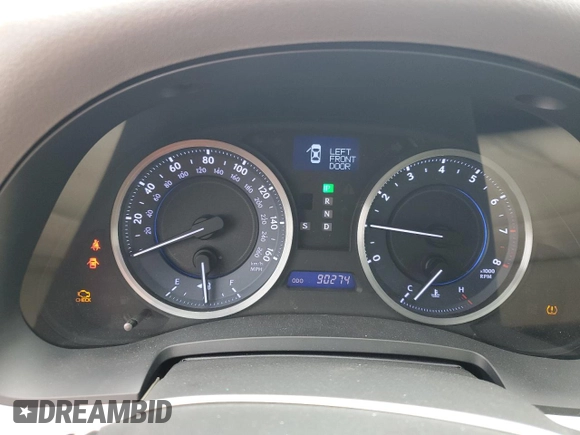 2012 Lexus IS 250 with VIN JTHBF5C20C5160046, listed as a Copart auction lot 59805455 with 90,274 mi miles and Salvage title. Bid and sale history available at DreamBid. Image 9.