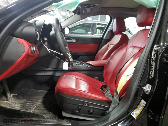 2019 Alfa Romeo Giulia with VIN ZARFANAN2K7622128, listed as a Copart auction lot 44341375 with 45,111 mi miles and Salvage Title. Bid and sale history available at carsss.com. Image 7.