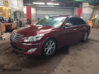 2012 Hyundai Genesis 3.8L with VIN KMHGC4DD2CU177779, listed as a IAAI auction lot 41982471 with 154,141 mi miles. Bid and sale history available at carsss.com. Image 2.