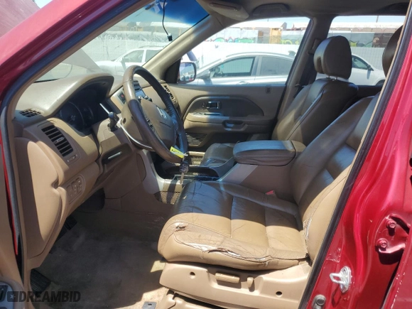 2006 Honda Pilot EX-L with VIN 5FNYF28586B012730, listed as a Copart auction lot 67161614 with 141,287 mi miles and Salvage Title. Bid and sale history available at carsss.com. Image 7.