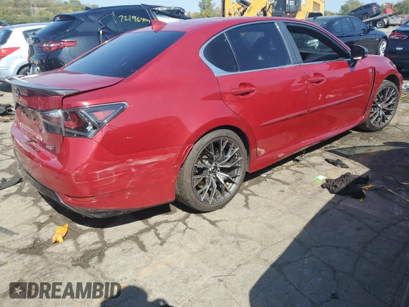 2016 Lexus GS F F z VIN JTHBP1BL8GA001627, wystawiony jako Copart lot #72204864 z przebiegiem 67 078 mil mil oraz Szkody całkowita. Historia ofert i sprzedaży dostępna na DreamBid. Obrazek 3.