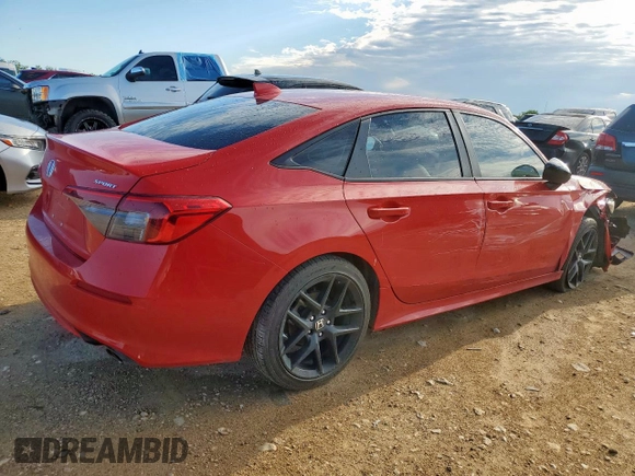2023 Honda Civic Sport с VIN 2HGFE2F58PH521100, выставлен на аукционе Copart как лот 58333255 с пробегом 23 778 миль миль и Списание • Salvage title. История ставок и продаж доступна на DreamBid. Изображение 3.