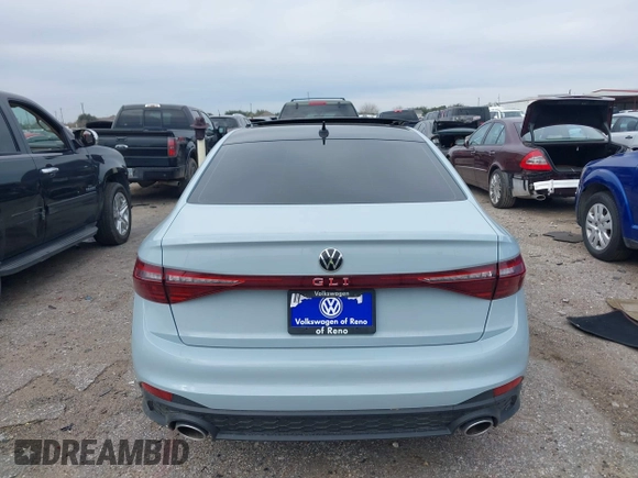2025 Volkswagen Jetta GLI Autobahn with VIN 3VW1T7BU6SM017581, listed as a IAAI auction lot 41278346 with 4,499 mi miles and . Bid and sale history available at DreamBid. Image 16.