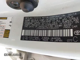 2014 Toyota Prius Four z VIN JTDKN3DU7E0362231, wystawiony jako IAAI lot #42638192 z przebiegiem 208 512 mil mil oraz . Historia ofert i sprzedaży dostępna na DreamBid. Obrazek 9.