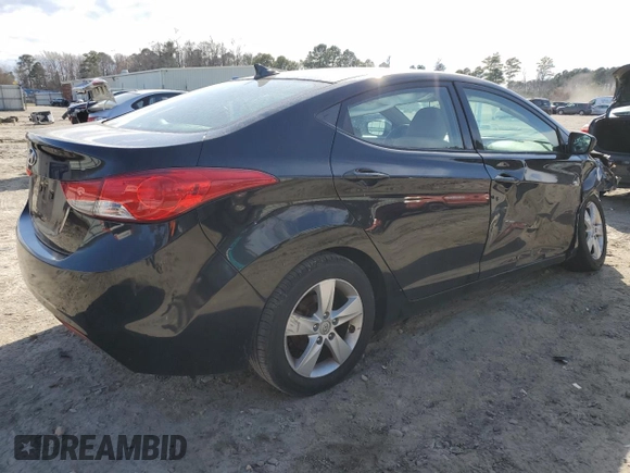 2013 Hyundai Elantra GLS z VIN 5NPDH4AE9DH388396, wystawiony jako Copart lot #48614055 z przebiegiem 96 982 mil mil oraz Szkoda całkowita • Salvage title. Historia ofert i sprzedaży dostępna na DreamBid. Obrazek 3.