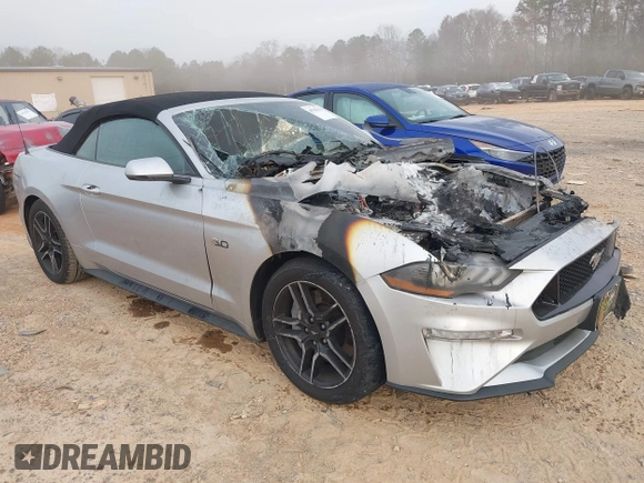 2019 Ford Mustang GT Premium with VIN 1FATP8FF0K5126017, listed as a IAAI auction lot 41783559 with Not Provided miles. Bid and sale history available at carsss.com. Image 1.