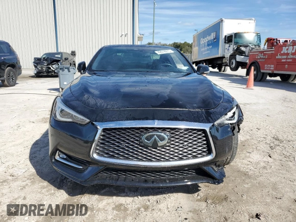 2017 Infiniti Q60 Premium with VIN JN1CV7EK0HM110815, listed as a Copart auction lot 42618875 with 57,303 mi miles and Salvage title. Bid and sale history available at DreamBid. Image 5.