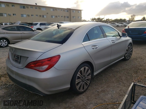 2018 Mercedes-Benz CLA with VIN WDDSJ4EB5JN602801, listed as a Copart auction lot 68519392 with 54,545 mi miles. Bid and sale history available at carsss.com. Image 3.