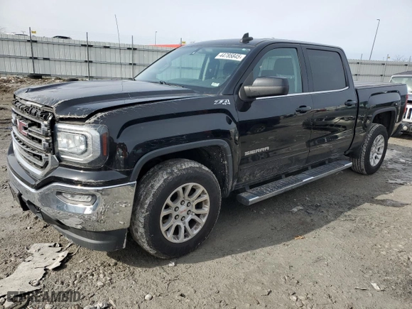 2017 GMC Sierra 1500 SLE with VIN 3GTU2MEC7HG104224, listed as a Copart auction lot 44785845 with 150,209 mi miles and Salvage Title. Bid and sale history available at carsss.com. Image 1.