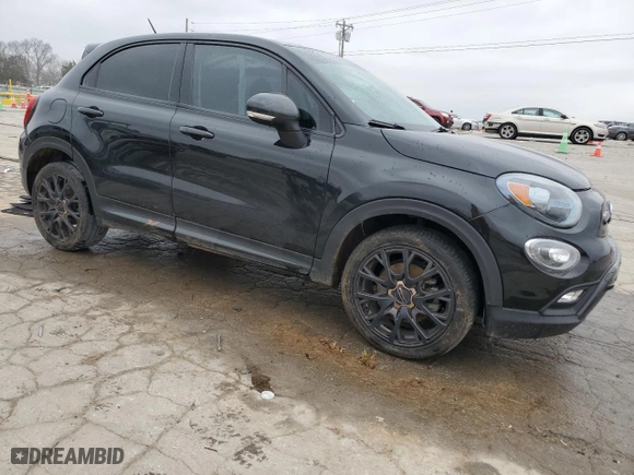 2017 FIAT 500X Urbana Edition with VIN ZFBCFXCB4HP621782, listed as a Copart auction lot 43933335 with 99087 miles and Salvage Title. Bid and sale history available at carsss.com. Image 4.