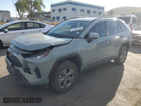 2022 Toyota RAV4 XLE with VIN 2T3W1RFV0NW189461, listed as a Copart auction lot 57841765 with 18,067 mi miles and Salvage title. Bid and sale history available at DreamBid. Image 1.