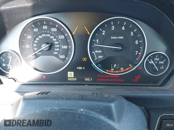 2015 BMW 4 Series 435i xDrive with VIN WBA3T7C50FPW79740, listed as a IAAI auction lot 41740148 with 90,205 mi miles and . Bid and sale history available at carsss.com. Image 7.