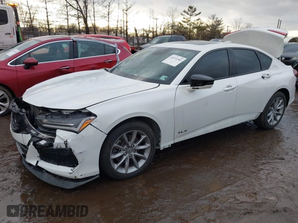 2021 Acura TLX w/A-Spec Package with VIN 19UUB5F53MA012897, listed as a IAAI auction lot 41571283 with 1 mi miles. Bid and sale history available at carsss.com. Image 21.