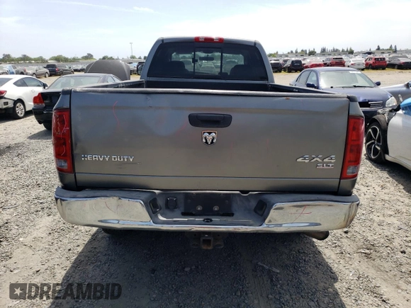 2005 Dodge 2500 SLT with VIN 3D7KS28C35G758372, listed as a Copart auction lot 54335225 with 132,768 mi miles and Salvage title. Bid and sale history available at DreamBid. Image 6.