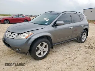 2005 Nissan Murano SL z VIN JN8AZ08T55W305592, wystawiony jako Copart lot #57972605 z przebiegiem 124 386 mil mil oraz Szkoda całkowita • Salvage title. Historia ofert i sprzedaży dostępna na DreamBid. Obrazek 1.