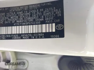 2023 Toyota Camry LE z VIN 4T1C11AK9PU142300, wystawiony jako IAAI lot #42063540 z przebiegiem 34 048 mil mil oraz . Historia ofert i sprzedaży dostępna na DreamBid. Obrazek 9.