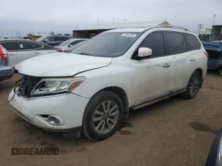 2015 Nissan Pathfinder S z VIN 5N1AR2MM1FC698270, wystawiony jako Copart lot #48763745 z przebiegiem 126 588 mil mil oraz Szkoda całkowita • Salvage title. Historia ofert i sprzedaży dostępna na DreamBid. Obrazek 1.