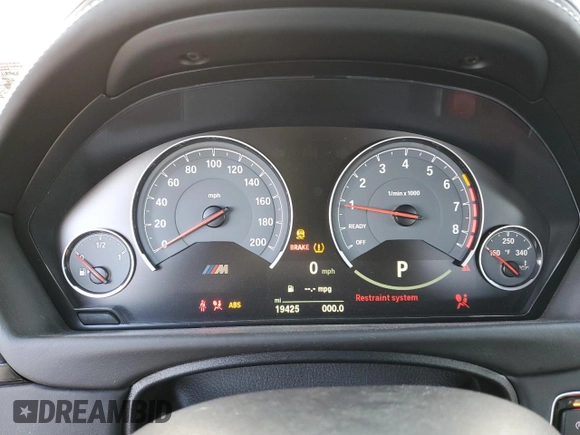 2018 BMW M3 with VIN WBS8M9C53J5L71752, listed as a Copart auction lot 37308724 with 19,425 mi miles. Bid and sale history available at carsss.com. Image 9.
