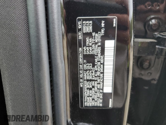 2016 Volvo XC90 T6 Momentum with VIN YV4A22PK5G1036320, listed as a Copart auction lot 51315815 with 133,538 mi miles and Salvage Title. Bid and sale history available at DreamBid. Image 14.