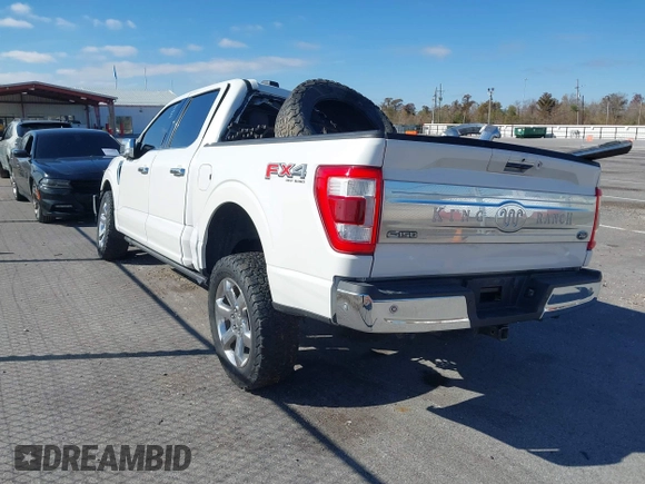 2021 Ford F-150 XL with VIN 1FTFW1E56MFA02146, listed as a IAAI auction lot 41245497 with 1 mi miles. Bid and sale history available at carsss.com. Image 3.