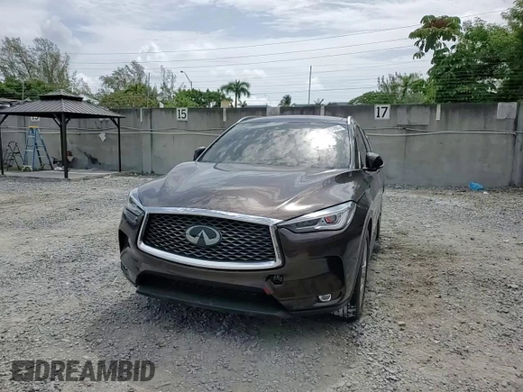 2020 Infiniti QX50 Luxe with VIN 3PCAJ5M18LF107837, listed as a Copart auction lot 62527265 with 52,928 mi miles and Clean title. Bid and sale history available at DreamBid. Image 13.