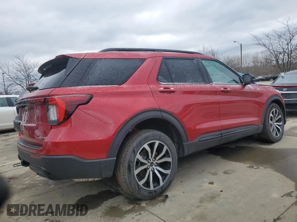 2025 Ford Explorer ST-Line with VIN 1FMUK8KH5SGA70631, listed as a Copart auction lot 46461765 with 2,129 mi miles and Salvage Title. Bid and sale history available at carsss.com. Image 3.