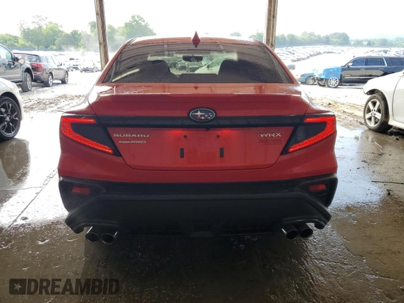 2024 Subaru WRX Premium with VIN JF1VBAH60R9803405, listed as a Copart auction lot 58207805 with 6,132 mi miles and Salvage title. Bid and sale history available at DreamBid. Image 6.