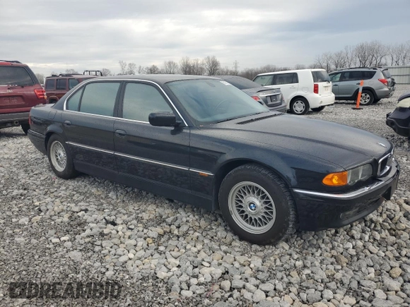 2000 BMW 7 Series 740iL with VIN WBAGH8343YDP06482, listed as a Copart auction lot 81431494 with 150,418 mi miles and Salvage Title. Bid and sale history available at carsss.com. Image 4.