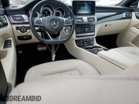 2015 Mercedes-Benz CLS 400 with VIN WDDLJ6HB4FA153587, listed as a Copart auction lot 87486774 with 76,854 mi miles and Salvage title. Bid and sale history available at DreamBid. Image 8.