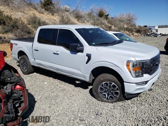 2022 Ford F-150 XL with VIN 1FTFW1E83NKE70208, listed as a Copart auction lot 49920985 with 20,745 mi miles and Salvage Title. Bid and sale history available at carsss.com. Image 4.
